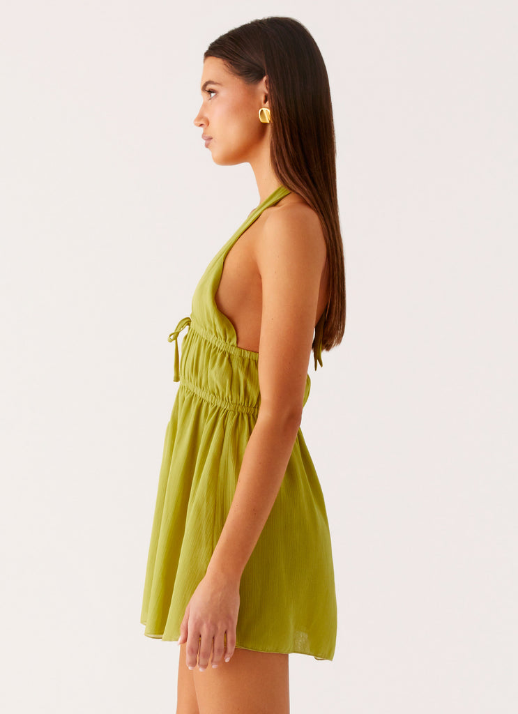 Peppermayo Peppermayo Exclusive - Dione Halter Mini Dress - Citrus