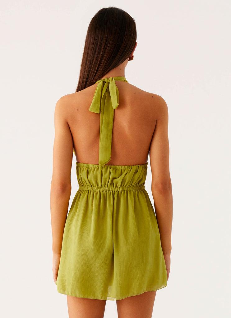 Peppermayo Peppermayo Exclusive - Dione Halter Mini Dress - Citrus