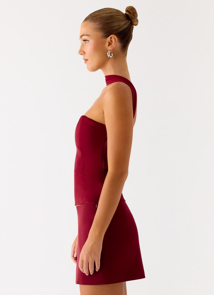 Peppermayo Peppermayo Exclusive - Do It Again Top - Dark Cherry