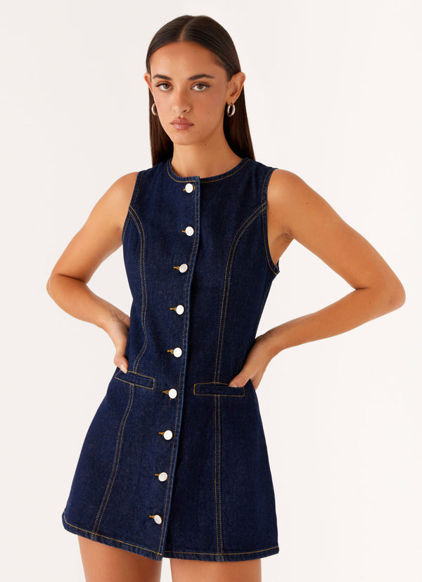 peppermayo Peppermayo Exclusive - Dolton Mini Dress - Indigo
