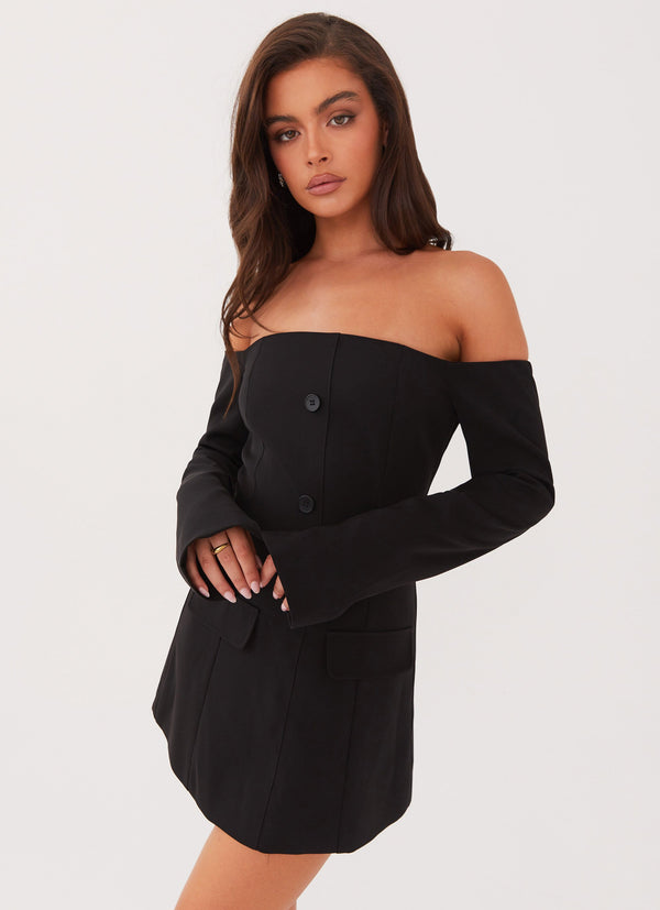 peppermayo Peppermayo Exclusive - Dominique Blazer Mini Dress - Black