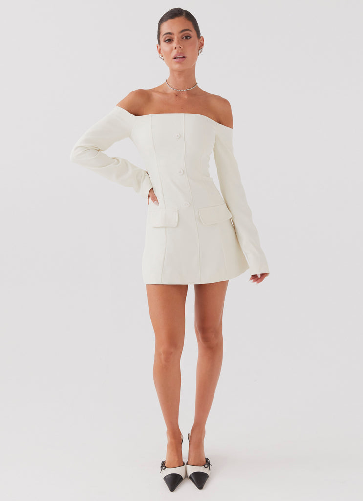 Peppermayo Peppermayo Exclusive - Dominique Blazer Mini Dress - Ivory