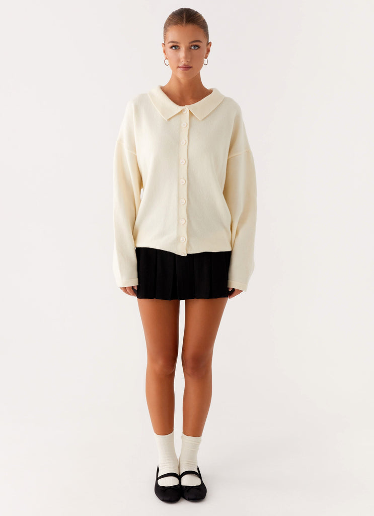Peppermayo Peppermayo Exclusive - Dorian Button Knit Sweater - Ivory