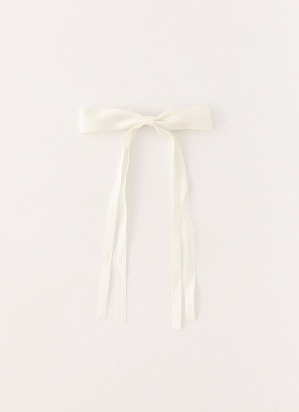 peppermayo Peppermayo Exclusive - Dorothy Bow Hair Clip - Ivory