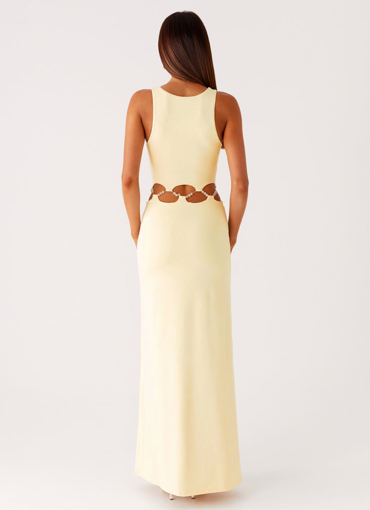 Peppermayo Peppermayo Exclusive - Dreamboat Beaded Maxi Dress - Yellow