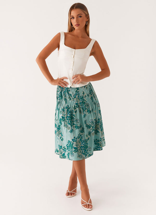 peppermayo Peppermayo Exclusive - Dreamscape Midi Skirt - Cloud Nine Floral