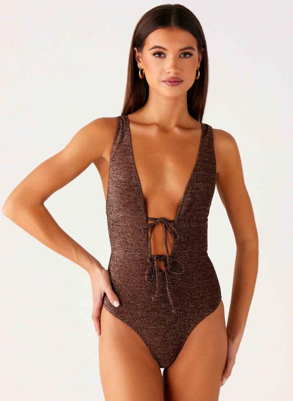 peppermayo Peppermayo Exclusive - Drifter One Piece Swimsuit - Chocolate