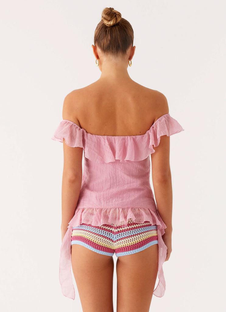 Peppermayo Peppermayo Exclusive - Dylan Off Shoulder Top - Pink