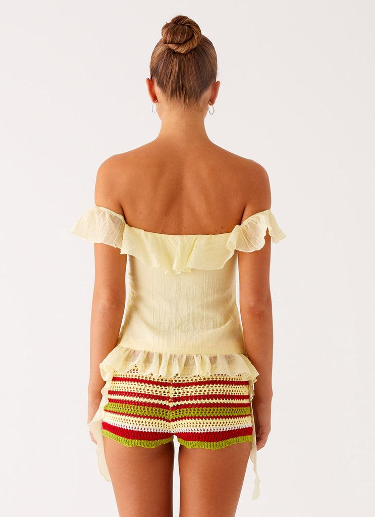 Peppermayo Peppermayo Exclusive - Dylan Off Shoulder Top - Yellow