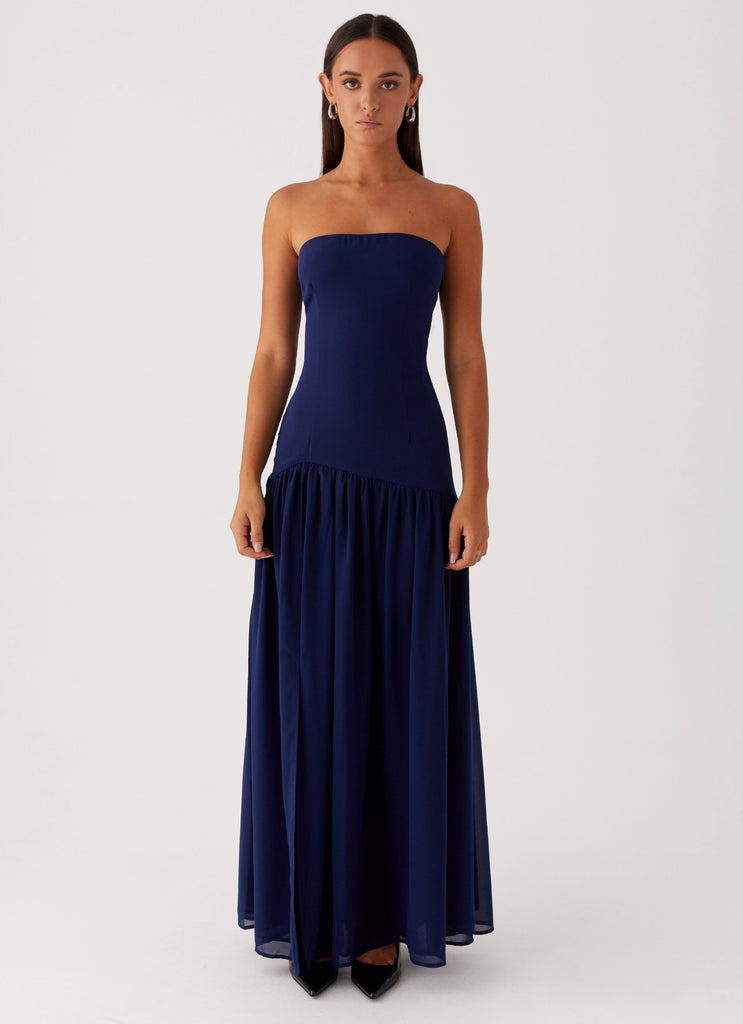 Peppermayo Peppermayo Exclusive - Eden Strapless Maxi Dress - Navy