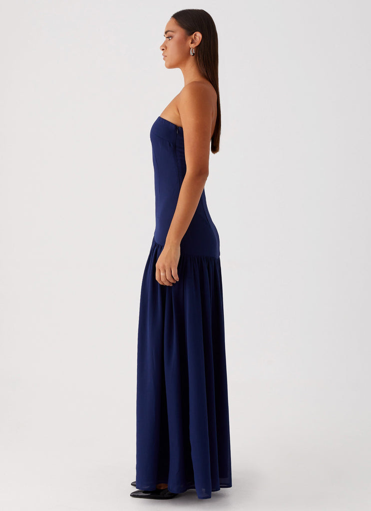 Peppermayo Peppermayo Exclusive - Eden Strapless Maxi Dress - Navy