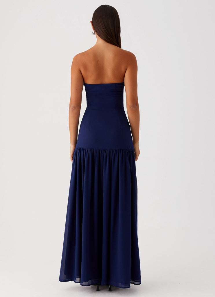Peppermayo Peppermayo Exclusive - Eden Strapless Maxi Dress - Navy
