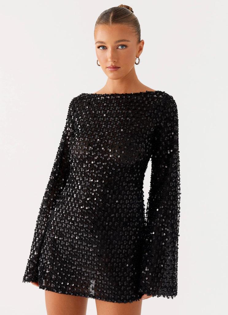 Peppermayo Peppermayo Exclusive - Edessa Sequin Mini Dress - Black