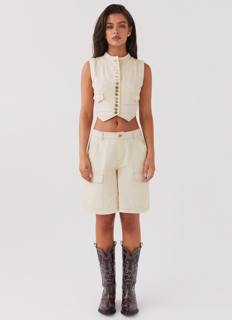 Peppermayo Peppermayo Exclusive - Edina Cargo Top - Antique