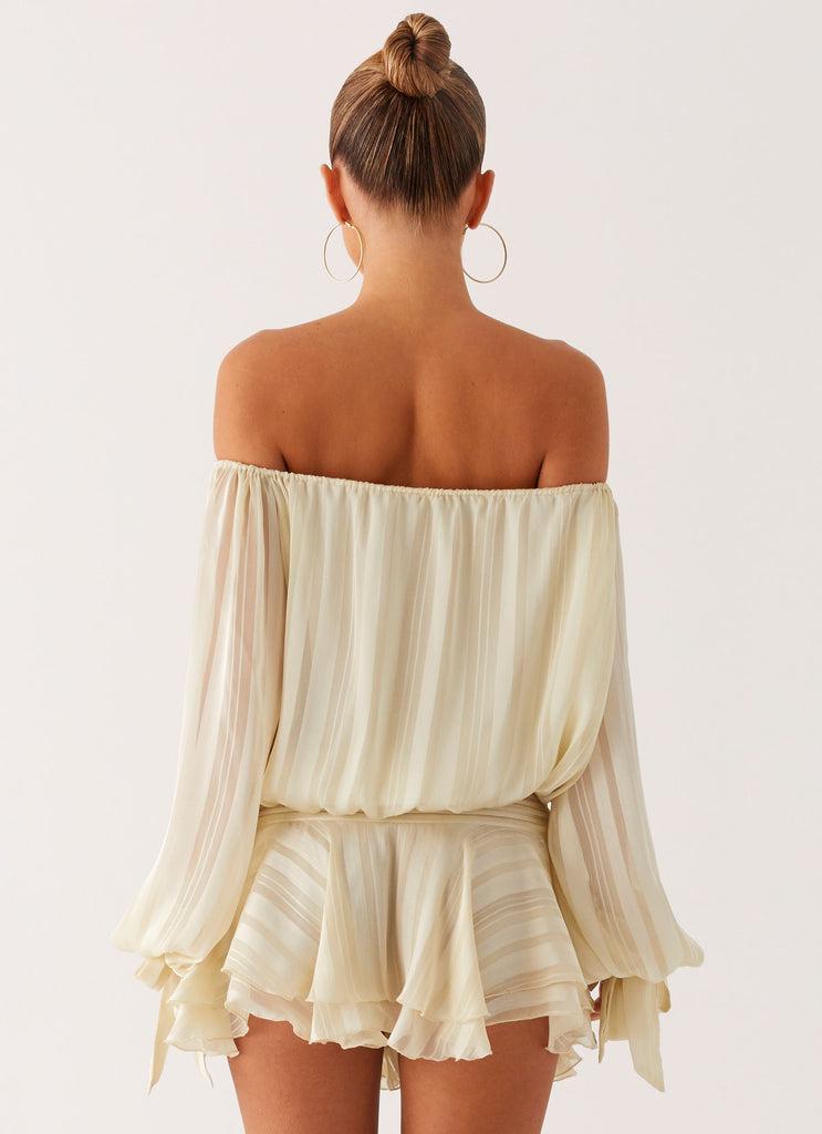 Peppermayo Peppermayo Exclusive - Eira Balloon Sleeve Mini Dress - Ivory