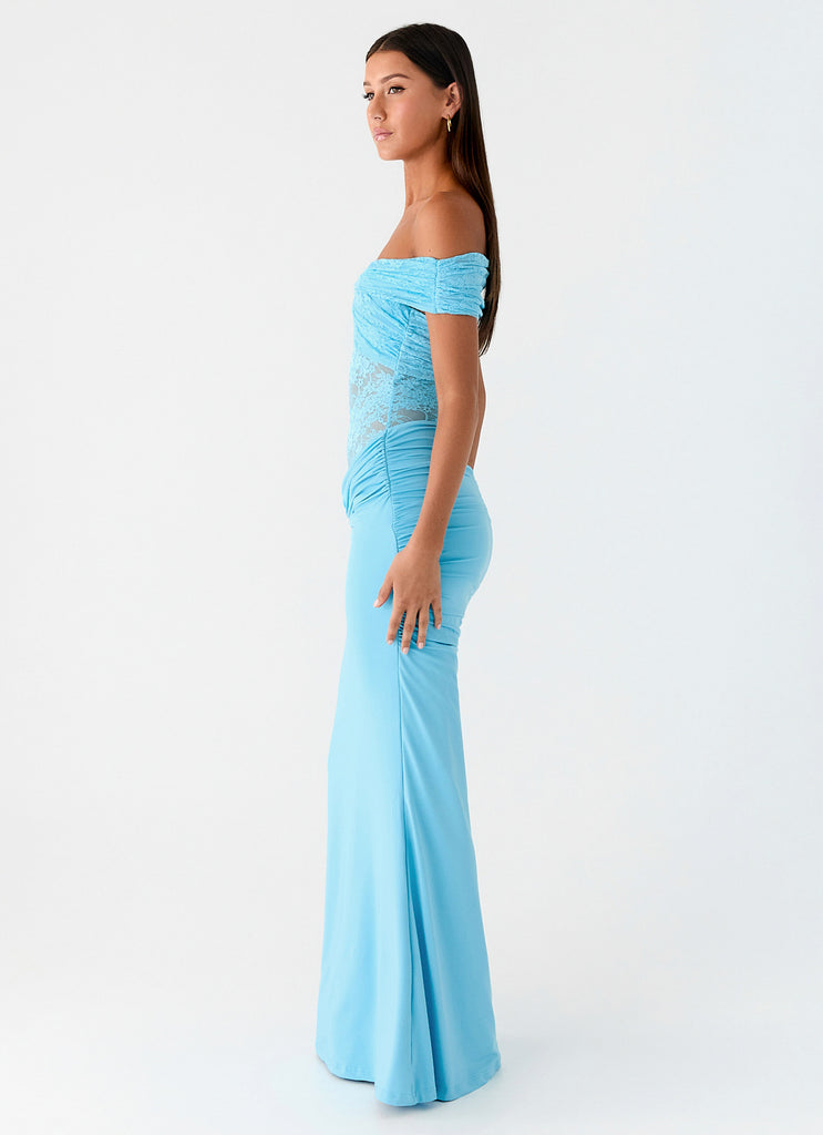 Peppermayo Peppermayo Exclusive - Either Way Maxi Dress - Turquoise Blue