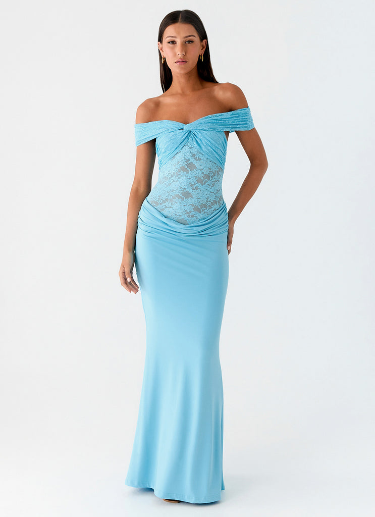Peppermayo Peppermayo Exclusive - Either Way Maxi Dress - Turquoise Blue