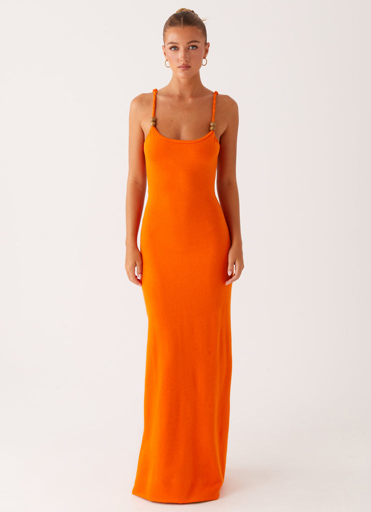 Peppermayo Peppermayo Exclusive - Elaina Knit Maxi Dress - Orange