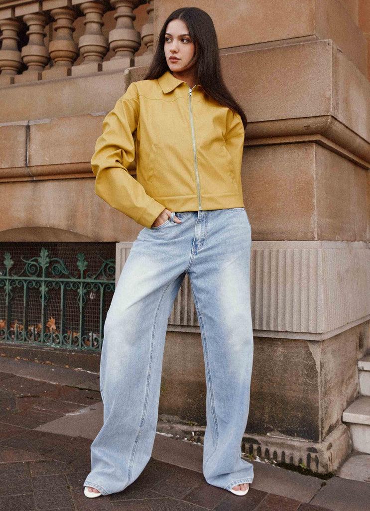 Peppermayo Peppermayo Exclusive - Elara Oversized Jacket - Yellow