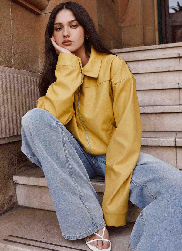 peppermayo Peppermayo Exclusive - Elara Oversized Jacket - Yellow