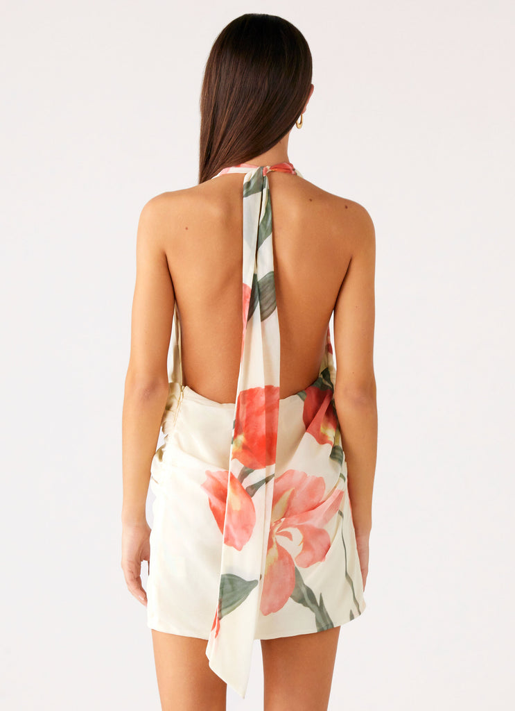 Peppermayo Peppermayo Exclusive - Eleanora Plunge Mini Dress - Siena Floral
