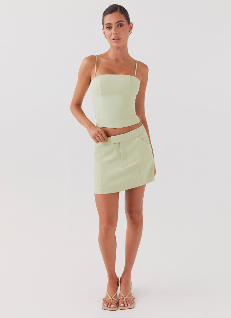 Peppermayo Peppermayo Exclusive - Eliana Crop Top - Green Zest