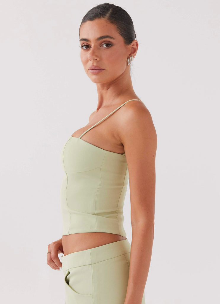 Peppermayo Peppermayo Exclusive - Eliana Crop Top - Green Zest