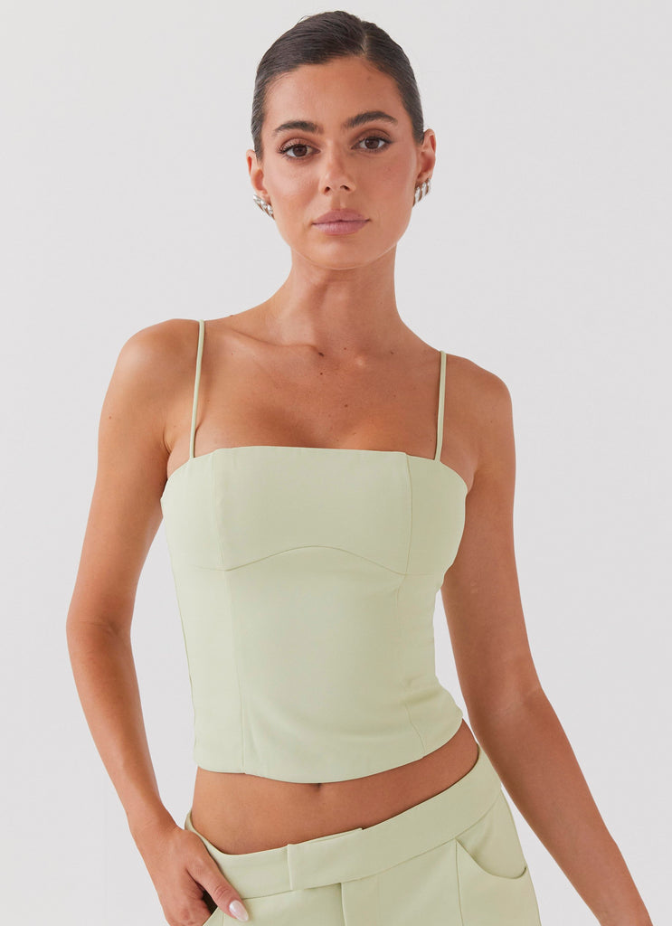 Peppermayo Peppermayo Exclusive - Eliana Crop Top - Green Zest