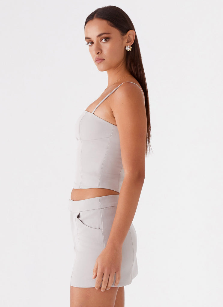 Peppermayo Peppermayo Exclusive - Eliana Crop Top - Grey