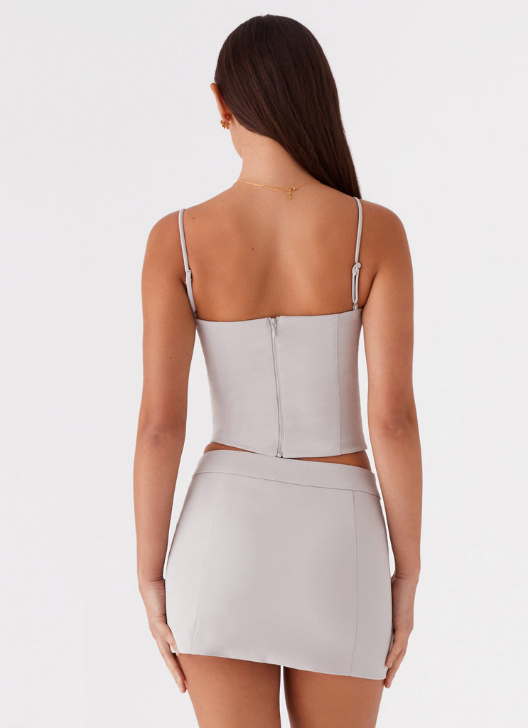 Peppermayo Peppermayo Exclusive - Eliana Crop Top - Grey