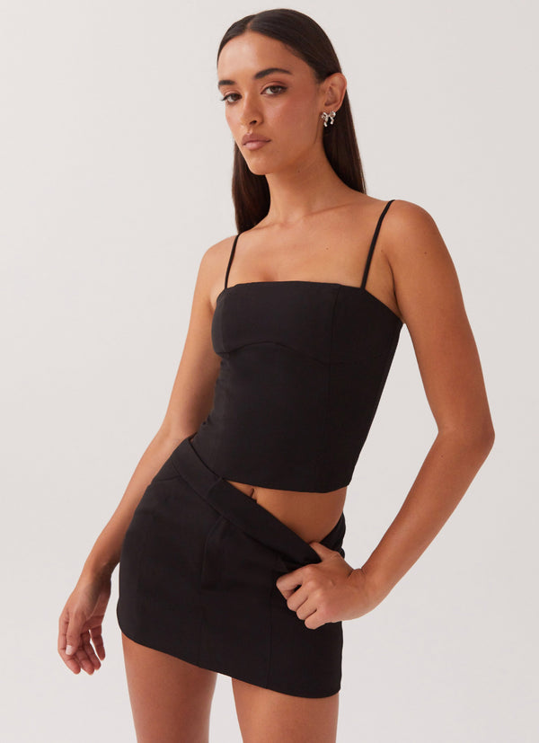 peppermayo Peppermayo Exclusive - Eliana Suit Mini Skirt - Black