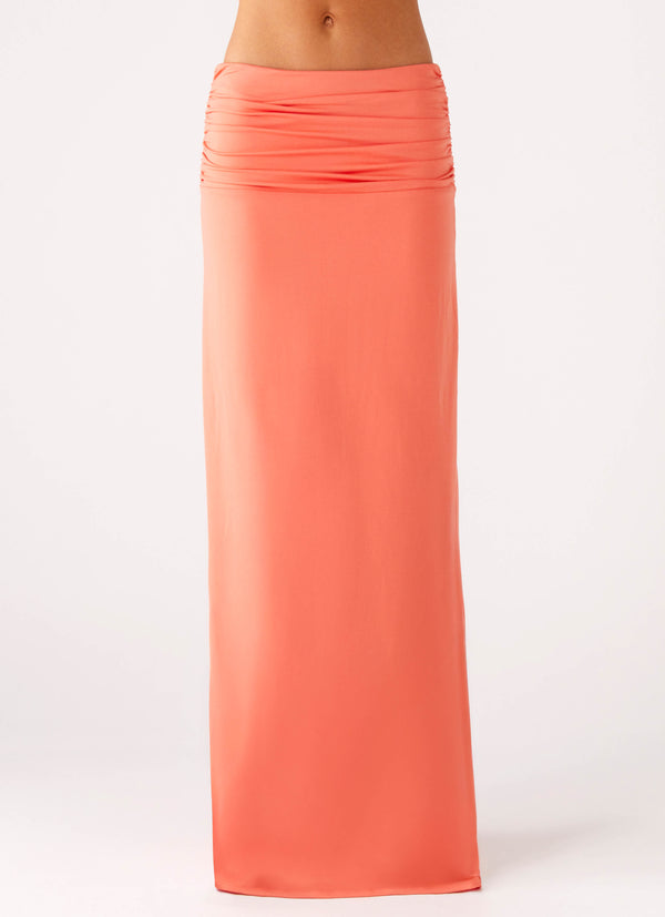 peppermayo Peppermayo Exclusive - Elisabetta Maxi Skirt - Coral