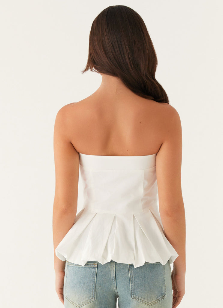 Peppermayo Peppermayo Exclusive - Ellen Bubble Hem Top - Ivory