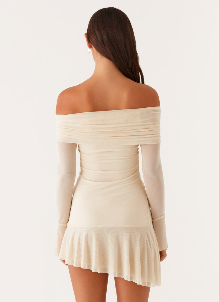 Peppermayo Peppermayo Exclusive - Ellis Ruched Mini Dress - Pastel Yellow