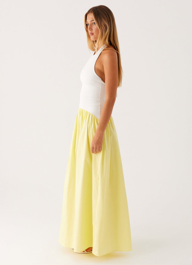 Peppermayo Peppermayo Exclusive - Elora Maxi Dress - Yellow Spliced
