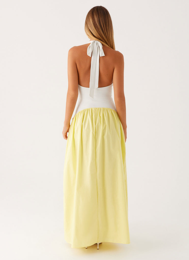 Peppermayo Peppermayo Exclusive - Elora Maxi Dress - Yellow Spliced