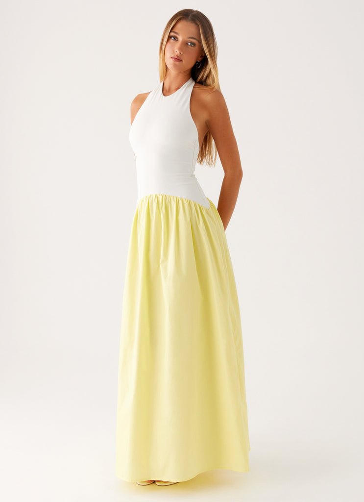 Peppermayo Peppermayo Exclusive - Elora Maxi Dress - Yellow Spliced