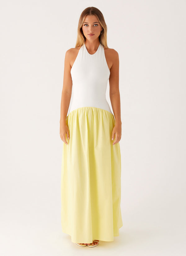 peppermayo Peppermayo Exclusive - Elora Maxi Dress - Yellow Spliced