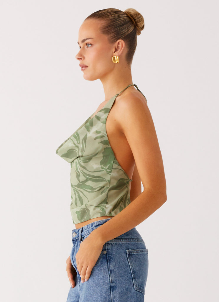 Peppermayo Peppermayo Exclusive - Elspeth Cowl Top - Jade Fern
