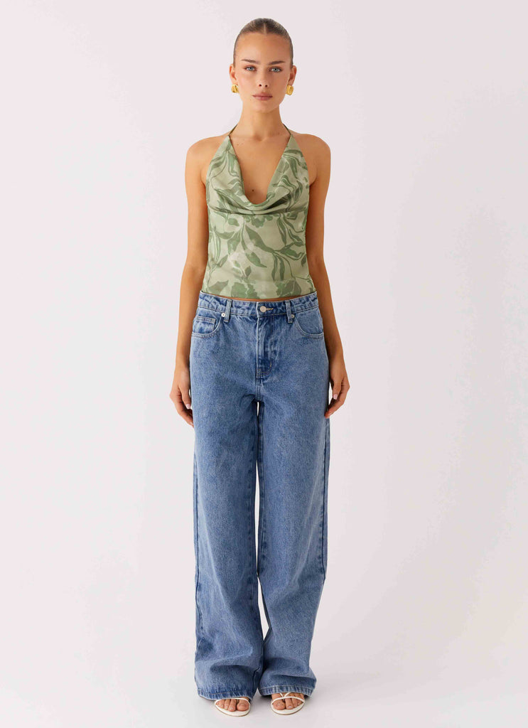 Peppermayo Peppermayo Exclusive - Elspeth Cowl Top - Jade Fern