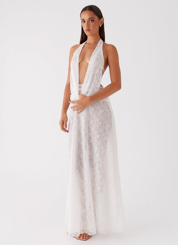 peppermayo Peppermayo Exclusive - Elysia Lace Maxi Dress - White
