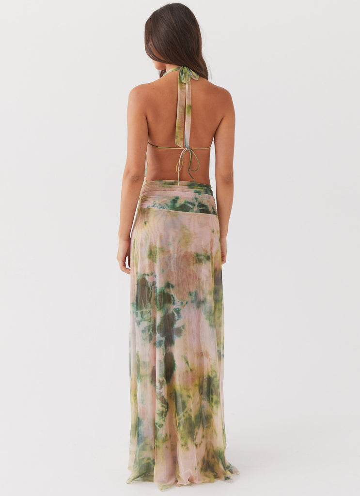 Peppermayo Peppermayo Exclusive - Elysia Mesh Maxi Dress - Rainforest