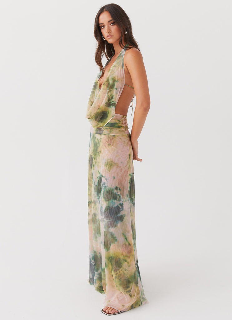 Peppermayo Peppermayo Exclusive - Elysia Mesh Maxi Dress - Rainforest
