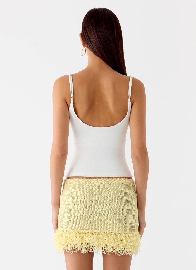 Peppermayo Peppermayo Exclusive - Elyssa Knit Mini Skirt - Lemon