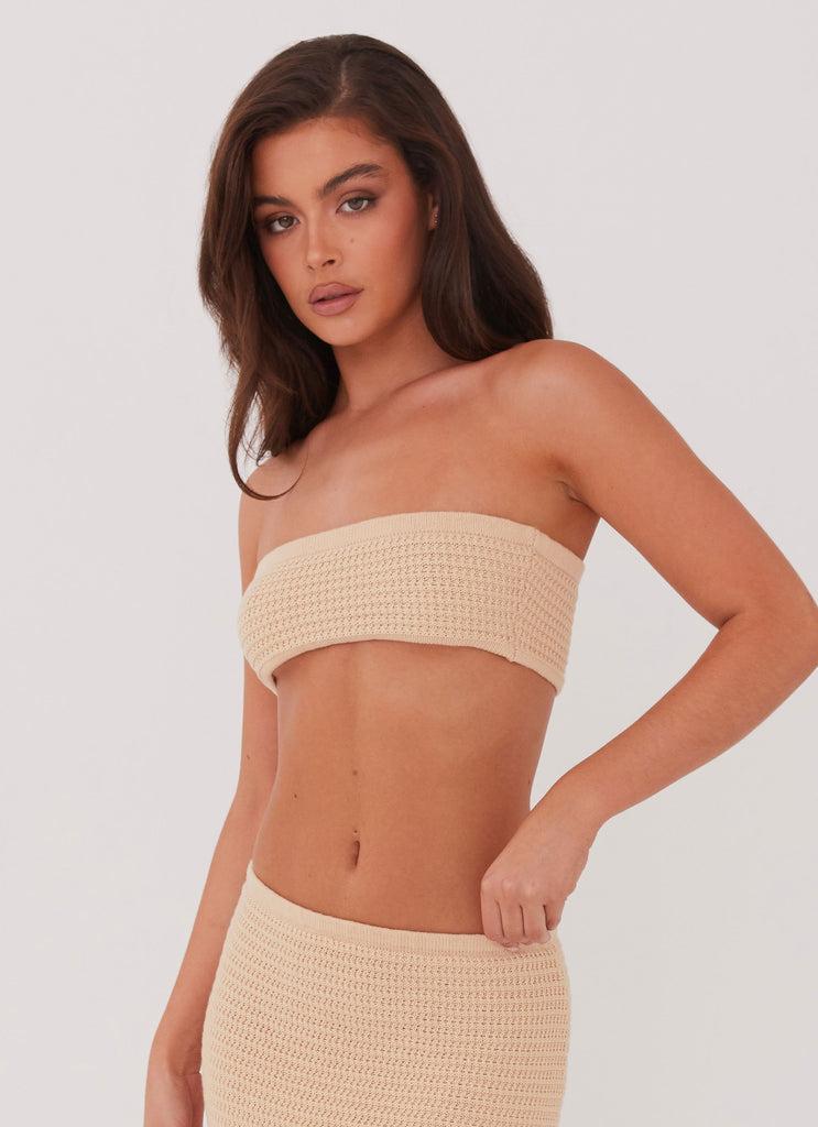 Peppermayo Peppermayo Exclusive - Emaline Knit Bandeau Top - Beige