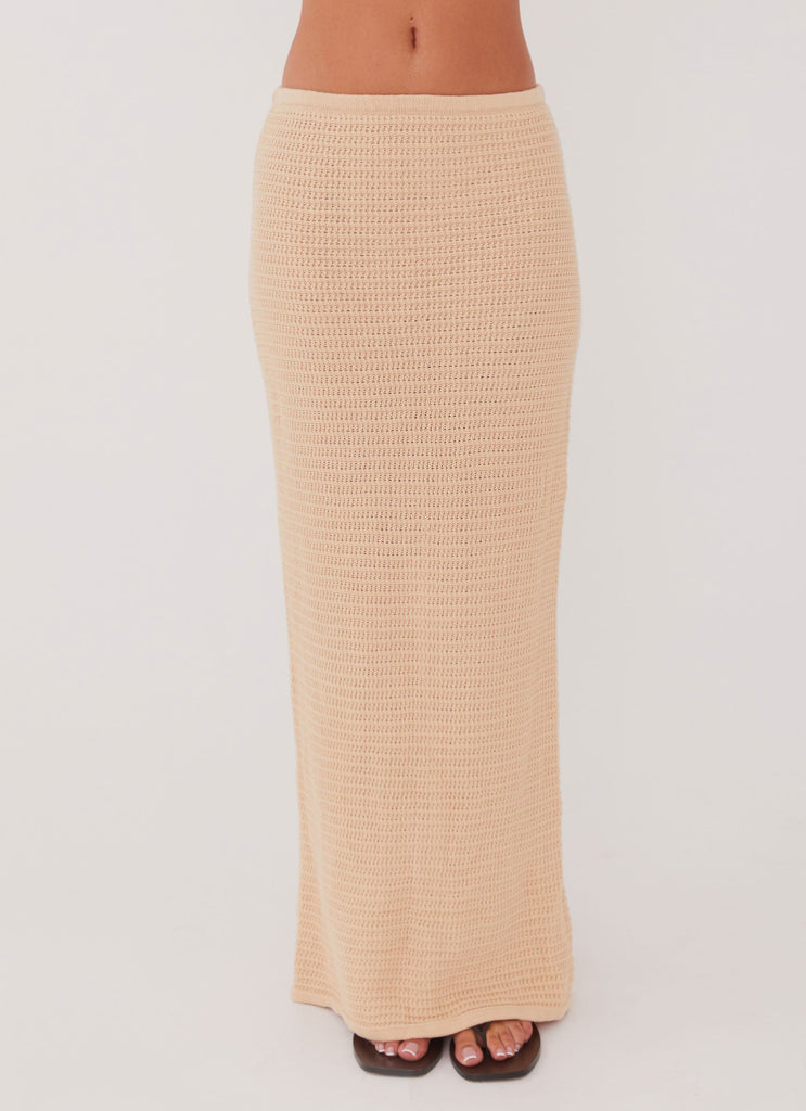Peppermayo Peppermayo Exclusive - Emaline Knit Maxi Skirt - Beige