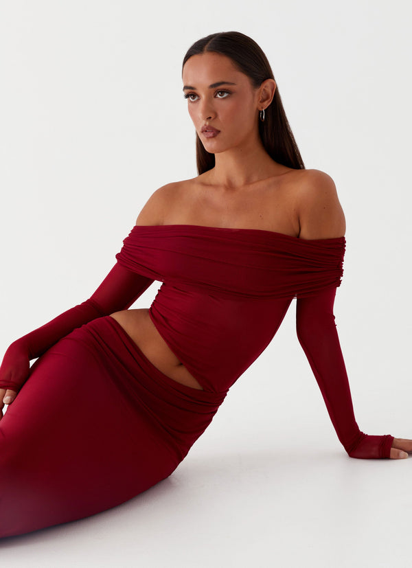 peppermayo Peppermayo Exclusive - Emery Maxi Dress - Cherry Red
