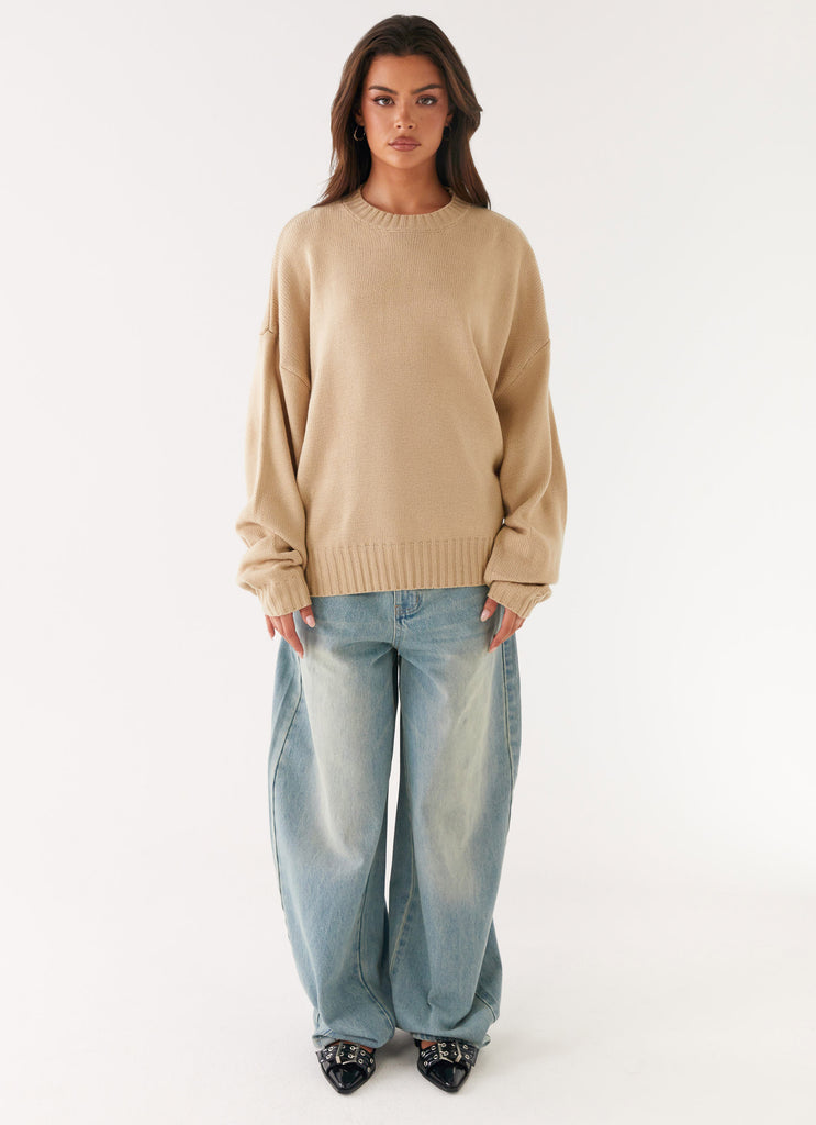Peppermayo Peppermayo Exclusive - Emma Oversized Sweater - Beige