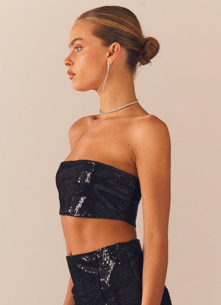 Peppermayo Peppermayo Exclusive - Emma Sequin Bustier - Black