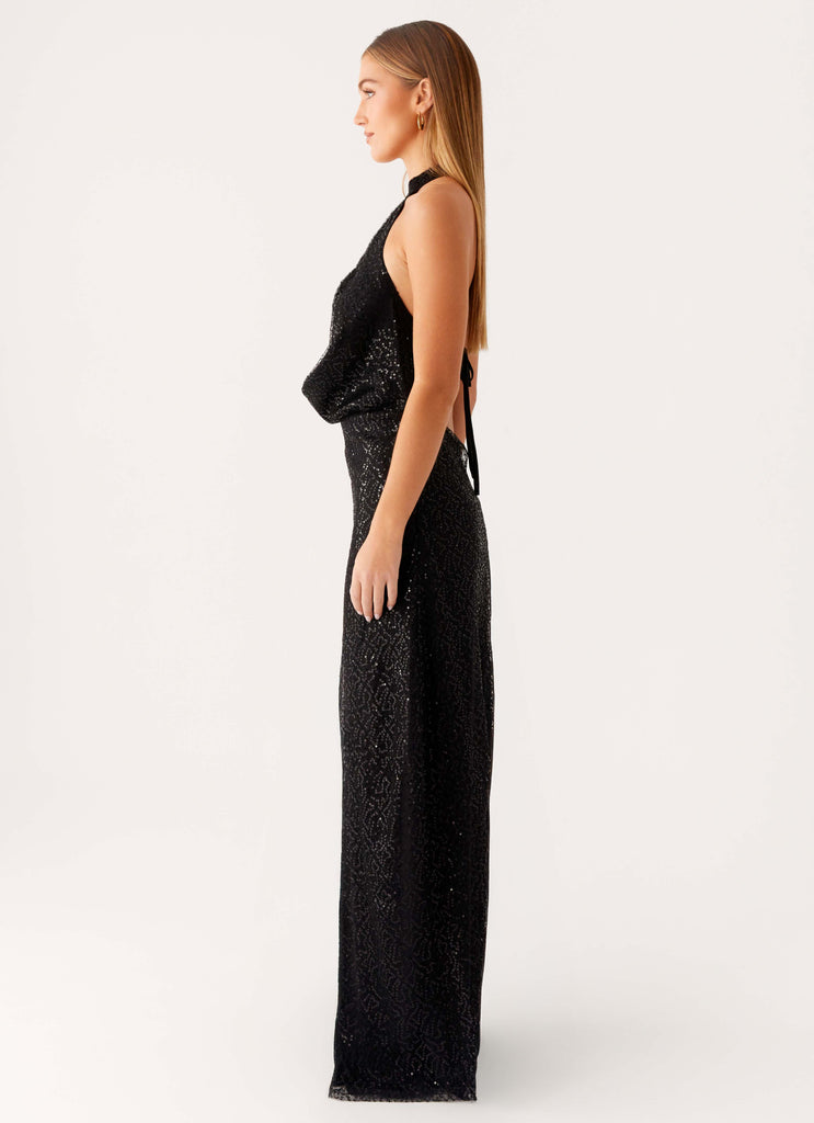 Peppermayo Peppermayo Exclusive - Empire Sequin Maxi Dress - Black